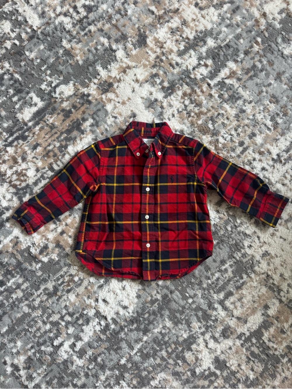 Ralph Lauren Classic Red Plaid Button-Up